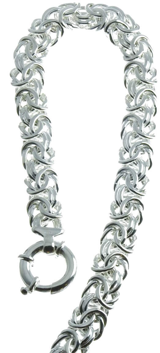 Necklace 925 Byzantine Sterling Silver 11mm KING11/45