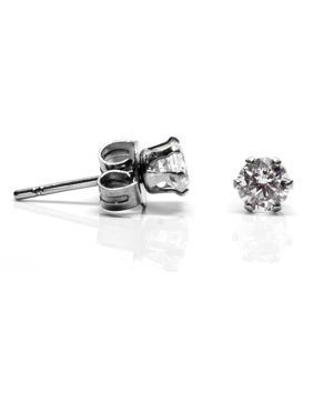 Hopeapuro jewel clear 4 mm earrings