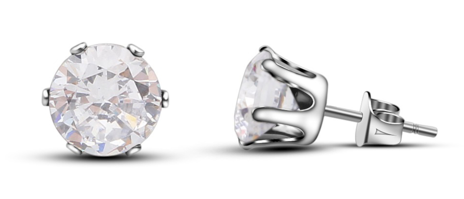 Hopeapuro jewel clear 5 mm earrings