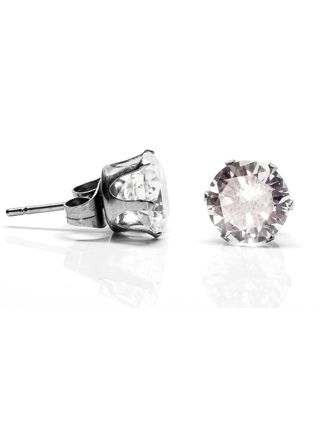 Hopeapuro jewel clear 8 mm earrings