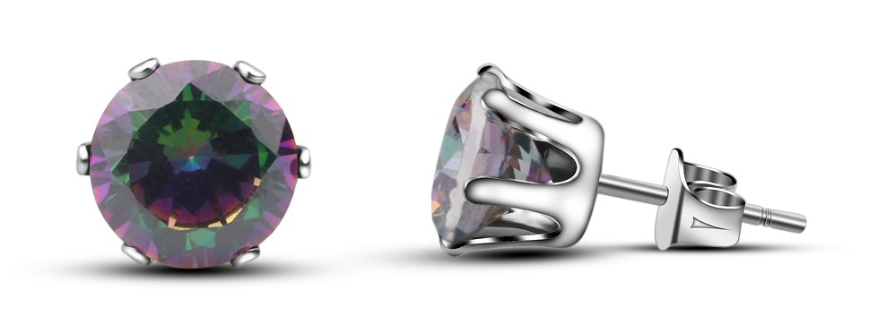 Hopeapuro jewel milky way  6 mm earrings