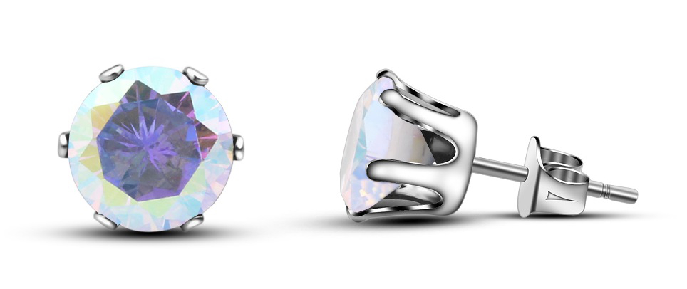 Hopeapuro jewel rainbow 6 mm earrings