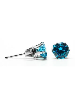 Hopeapuro jewel turquoise 4 mm earrings