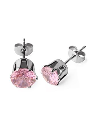 Hopeapuro jewel light red 4 mm earrings