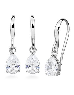 Lykken Casuals silver earrings zirconia drops