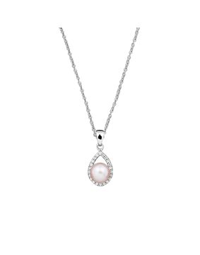 Lykken Pearls silver pearl necklace 45 cm