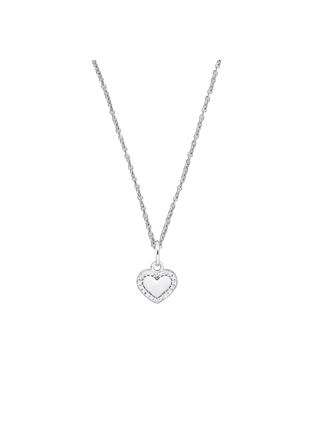 Lykken Hearts heart silver necklace with zirconia 45 cm