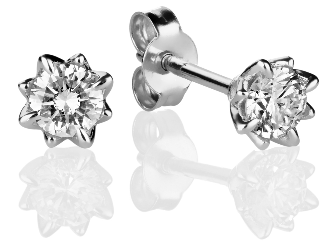 Kohinoor Rosa whitegold diamondearrings 143-260V-40