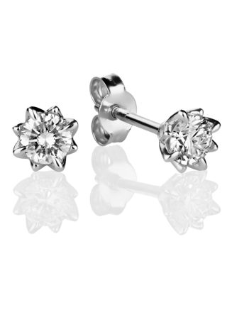 Kohinoor Rosa whitegold diamondearrings 143-260V-40