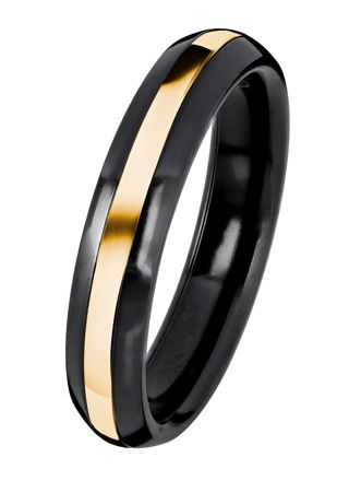Kohinoor Duetto zirkonium and gold engagement ring 006-093