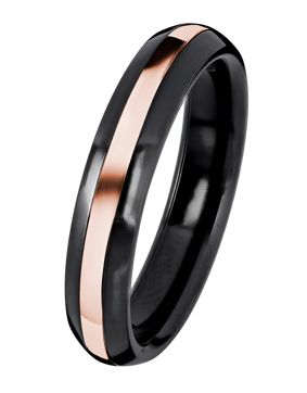 Kohinoor Duetto zirkonium and rose gold engagement ring 006-093P