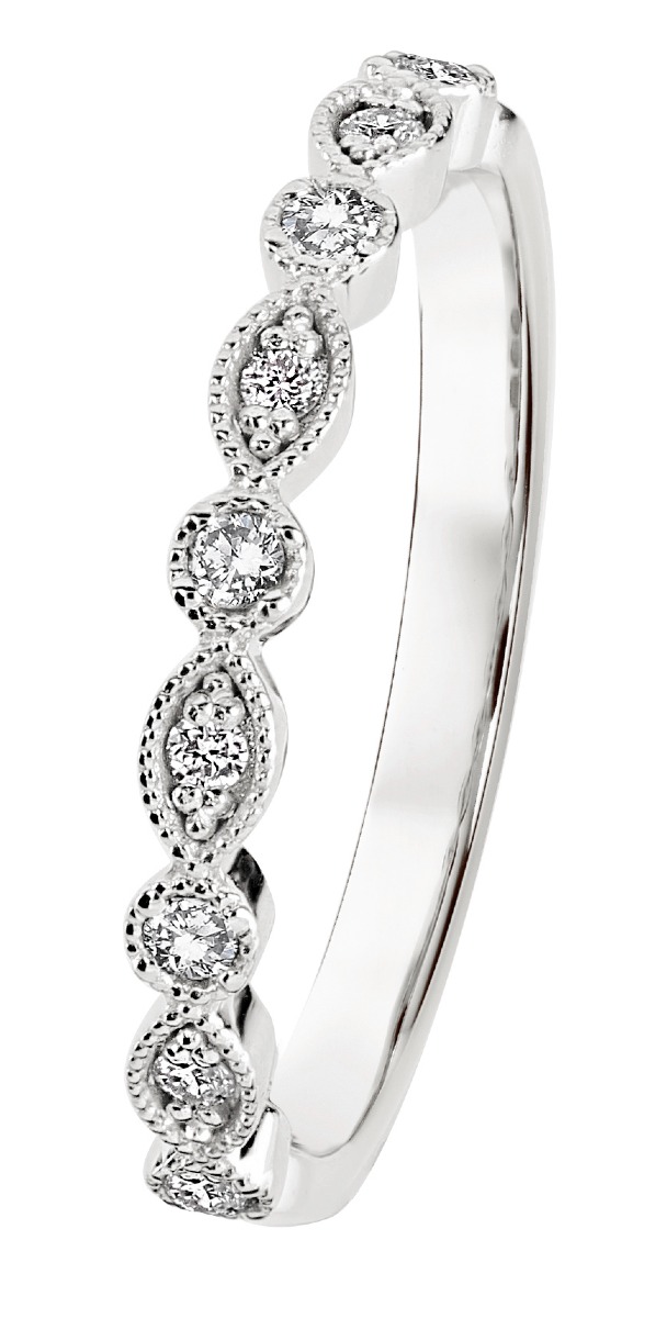 Kohinoor Clara white gold diamond ring 033-269V-10