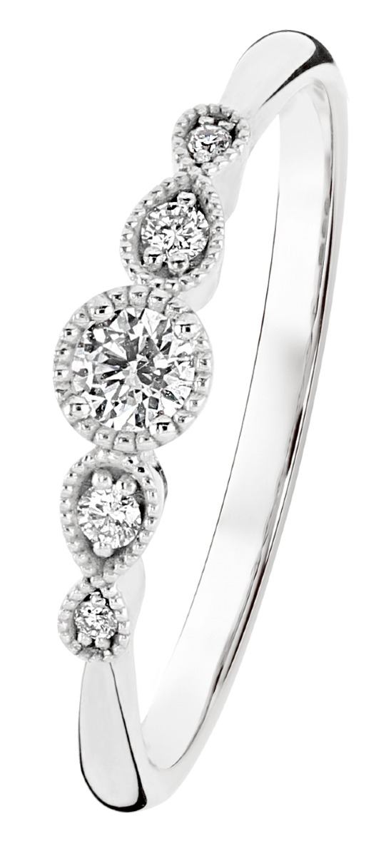 Kohinoor Clara white gold diamond ring 033-269V-13