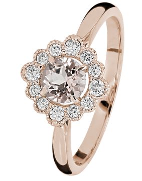 Kohinoor diamond-morganitering Bellis 033-616PMO-16