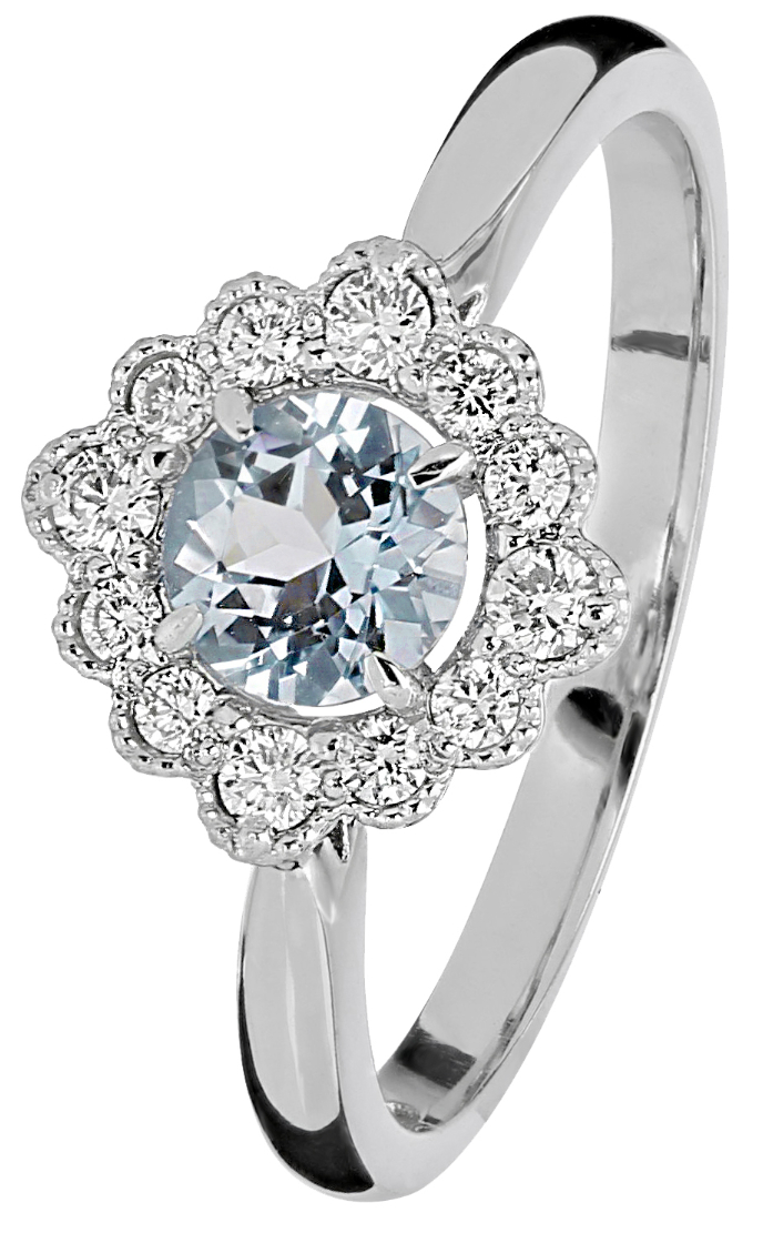 Kohinoor diamond-aquamarinring Bellis 033-616VA-16