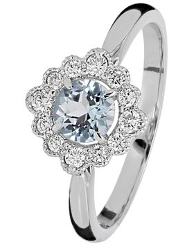 Kohinoor diamond-aquamarinring Bellis 033-616VA-16