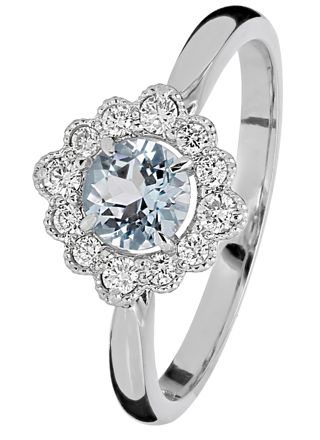 Kohinoor diamond-aquamarinring Bellis 033-616VA-16