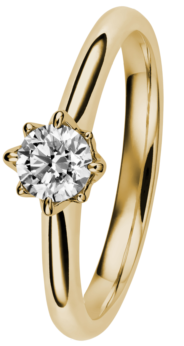14K 0.150 ct Diamond Ring | V0014357 - Turkish Jewellery