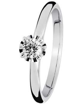 Kohinoor diamondring Vega White Gold 033-445V-18