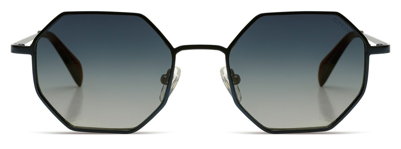 KOMONO Jean Blue satin rust sunglasses