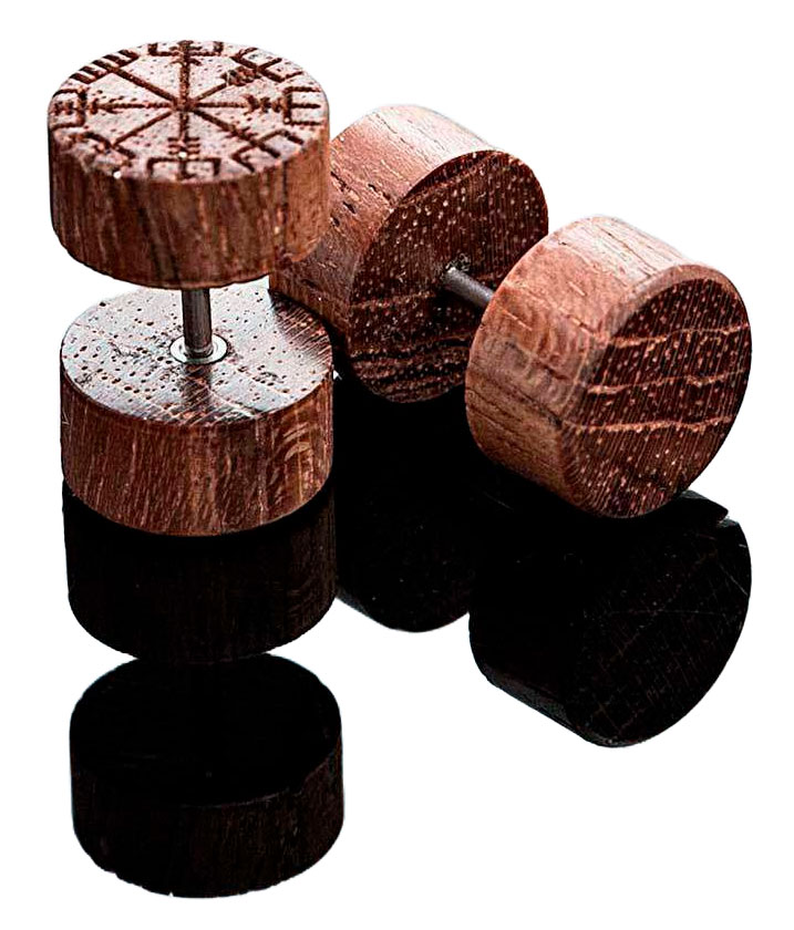 Northern Viking Jewelry Vegvisir Earrings NVJKK002