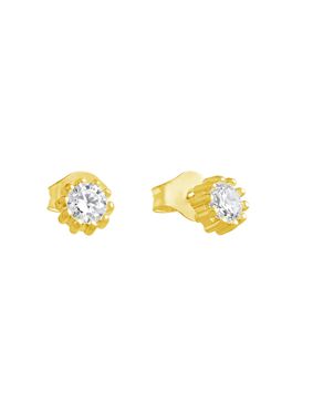 Lempikoru Bud solitaire stud earrings 4 mm gold plated 53 079 01 000