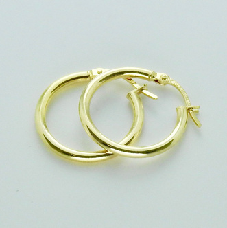 14ct Gold Hoop Earrings 18 mm KR1-13