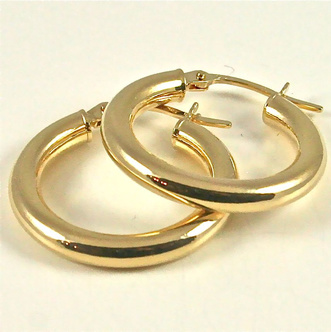 14ct Gold Hoop Earrings 20 mm KR1-16