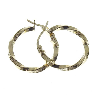 14ct Gold Hoop Earrings 20 mm KR3-2