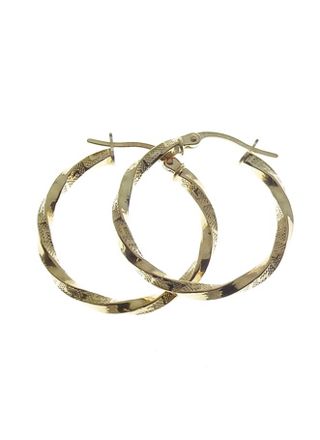 14ct Gold Hoop Earrings 24 mm KR3-3