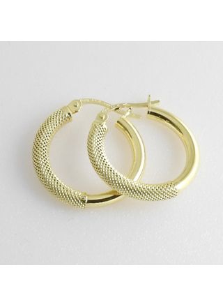 18ct Gold Hoop Earrings 20 mm KR4-1