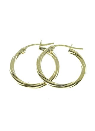 14ct Gold Hoop Earrings 19 mm KR4-2