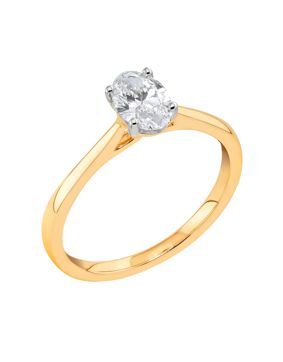 Midem Copenhagen solitaire diamond ring 0,75ct yellow gold