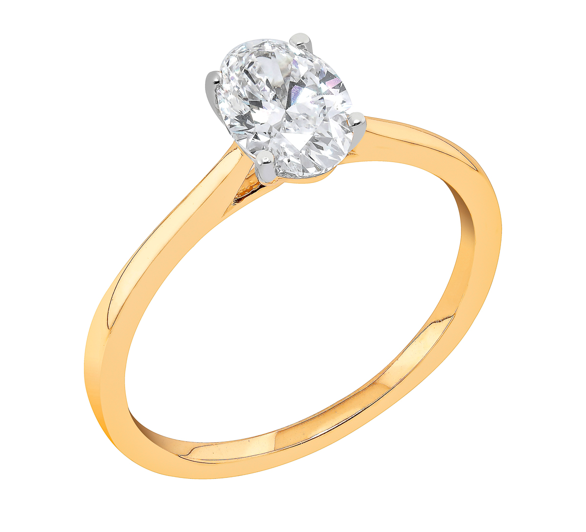 Midem Copenhagen solitaire diamond ring 1,00ct yellow gold
