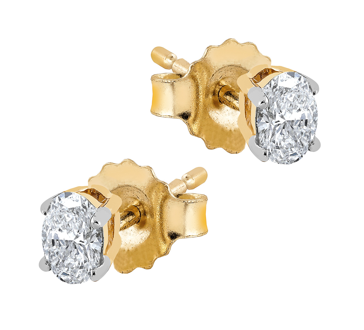 Midem Copenhagen diamond earrings 0,25ct yellow gold