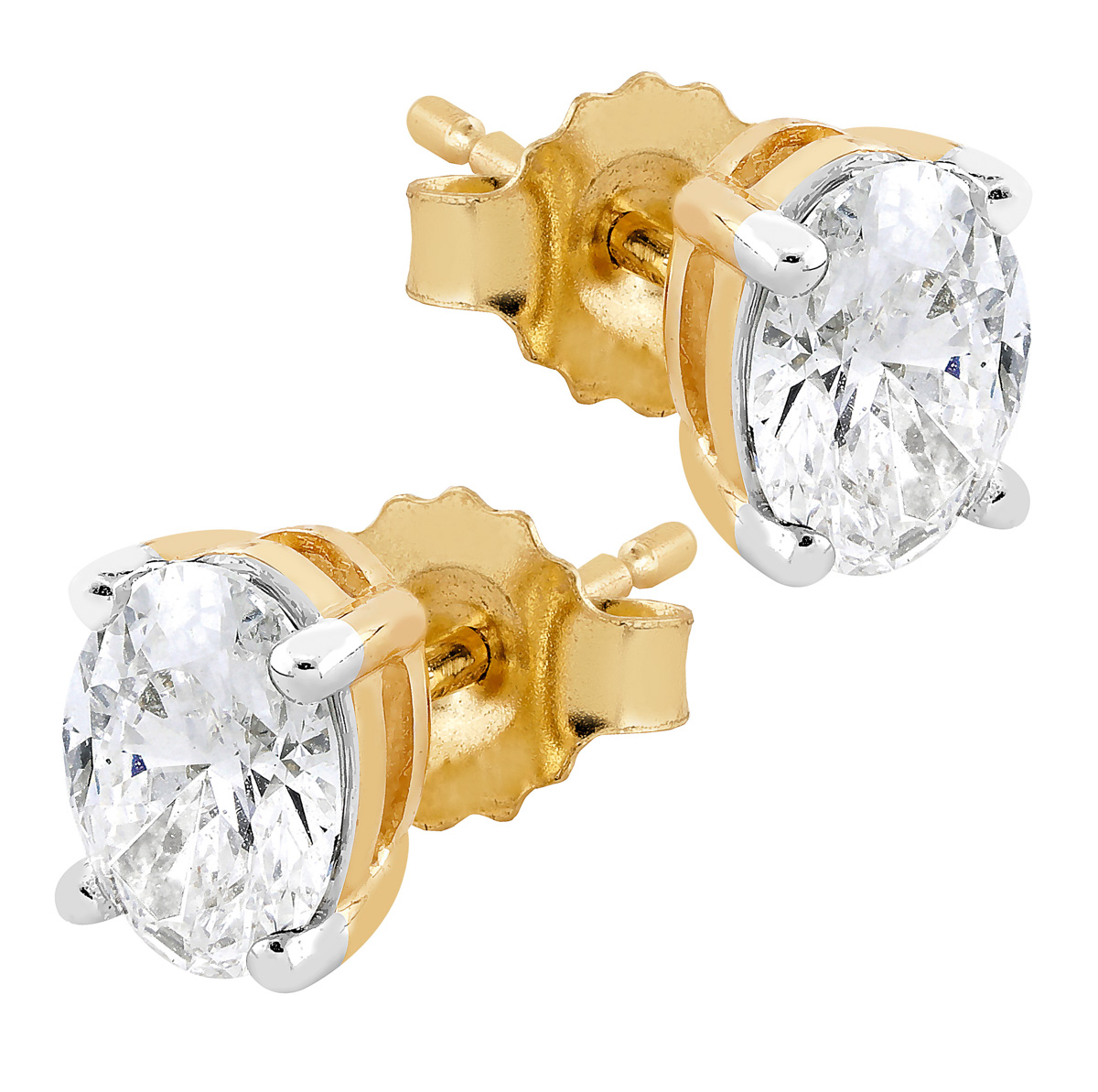 Midem Copenhagen diamond earrings 1,00ct yellow gold
