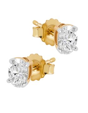 Midem Copenhagen diamond earrings 0,50ct yellow gold