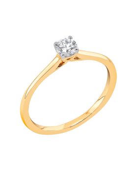 Midem Helsinki solitaire diamond ring 0,25ct yellow gold