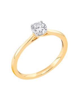 Midem Helsinki solitaire diamond ring 0,50ct yellow gold