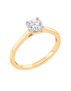 Midem Helsinki solitaire diamond ring 0,75ct yellow gold