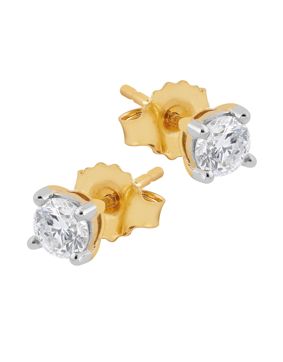 Midem Helsinki diamond earrings 0,50ct yellow gold