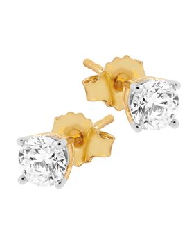 Midem Helsinki diamond earrings 0,75ct yellow gold