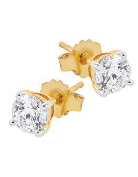 Midem Helsinki diamond earrings 1,00ct yellow gold