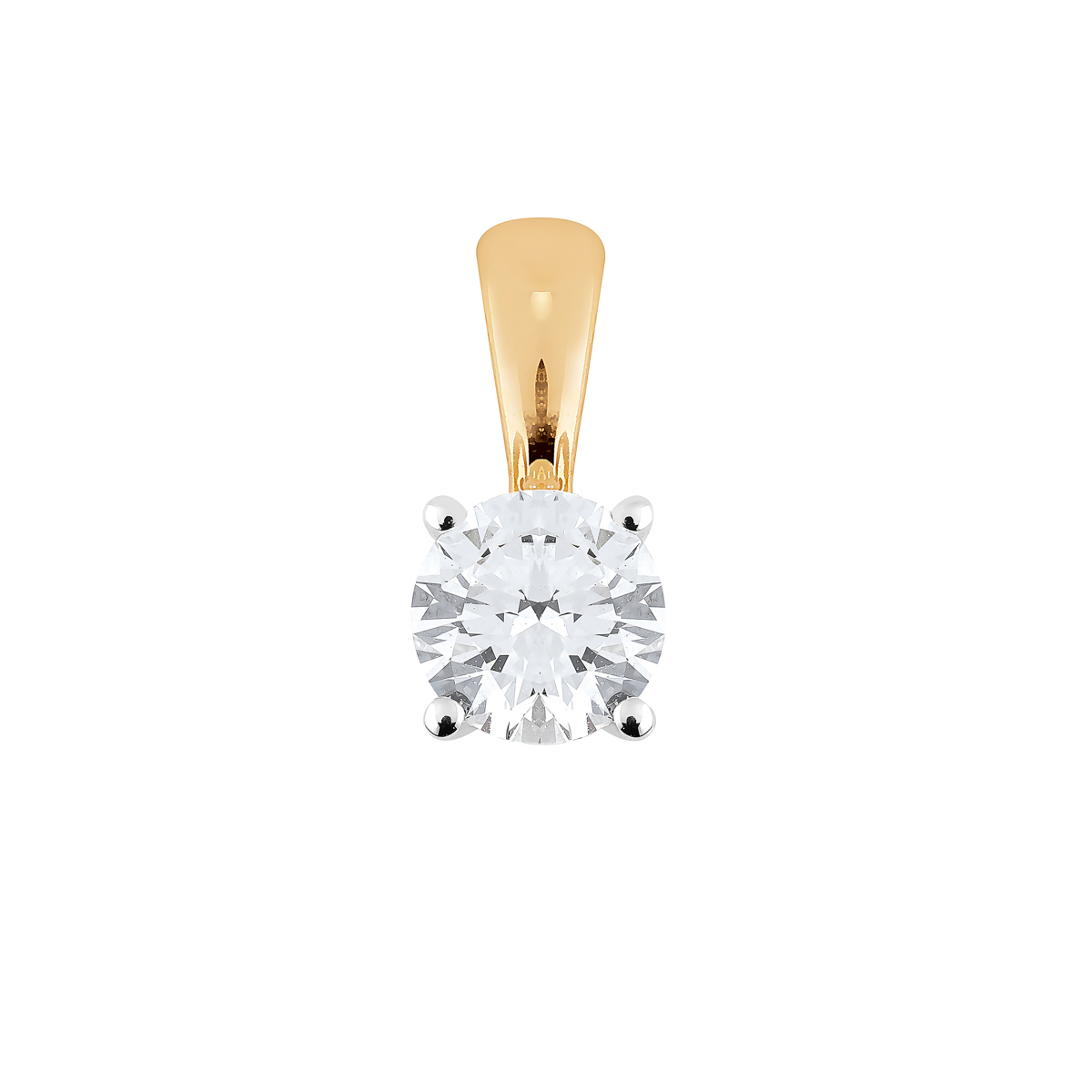 Midem Helsinki diamond pendant 0,25ct yellow gold