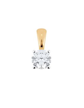 Midem Helsinki diamond pendant 0,25ct yellow gold