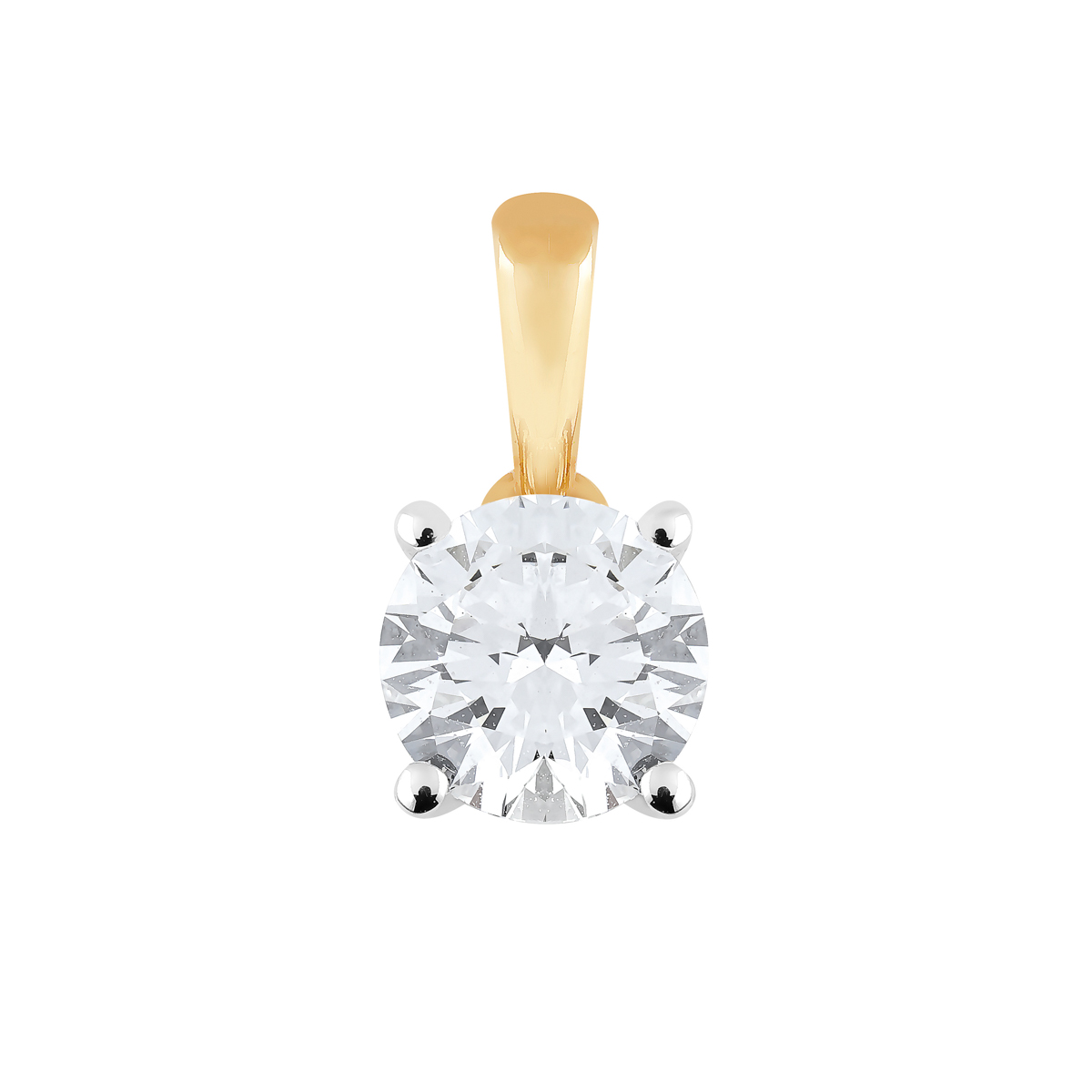 Midem Helsinki diamond pendant 0,50ct yellow gold