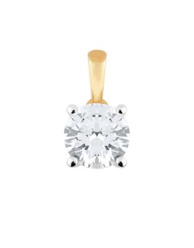 Midem Helsinki diamond pendant 0,75ct yellow gold