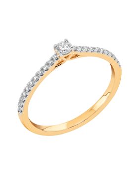 Midem Milan diamond ring 0,25ct yellow gold