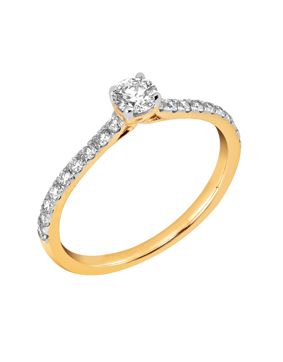Midem Milan diamond ring 0,50ct yellow gold