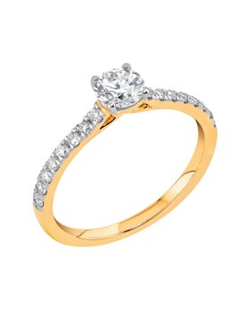 Midem Milan diamond ring 0,75ct yellow gold
